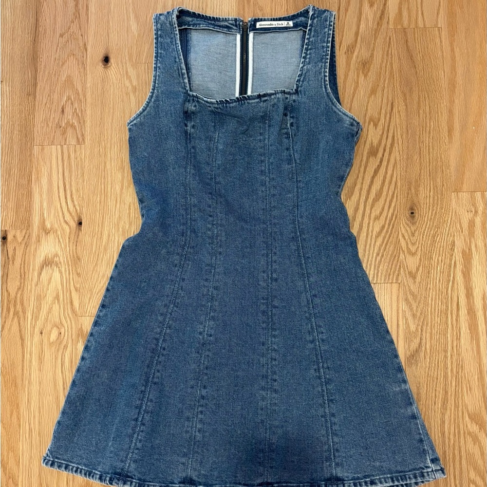 Abercrombie & Fitch Indigo Denim Midi Dress
